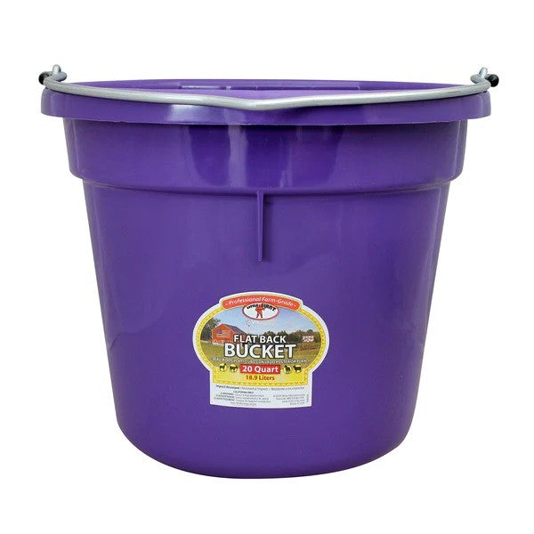 Bucket Plastic Flat Back Shoof 19l Purple