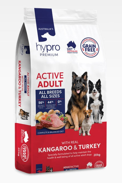 Hypro Premium Adult Grain-free Kangaroo And Turkey Active 20kg