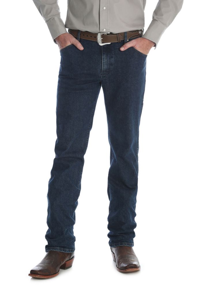 Wrangler Mens Premium Performance Cowboy Cut Regular Fit 34" - Midnight Rinse