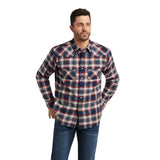 Ariat Mens Herne Retro Long Sleeve Shirt Dress Blues