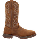 Durango Rebel Mens Waterproof Steel Toe Western Work Boots - Saddle Brown