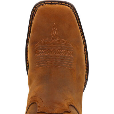 Durango Rebel Mens Waterproof Steel Toe Western Work Boots - Saddle Brown