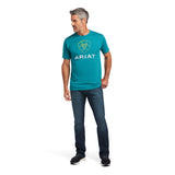 Ariat Mens Blends T Shirt - Dark Teal Heather