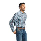 Ariat Cade Mens Pro Series Team Classic Long Sleeve Shirt - Ocean Depths