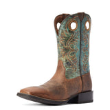 Ariat Sport Rodeo Mens Boot - Loco Brown & Roaring Turquoise