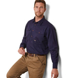 Ariat Rebar Mens Long Sleeve Work Shirt - Navy [sz:s]
