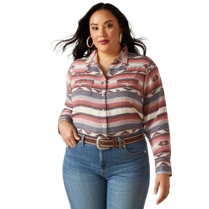 ARIAT ENDLESS SNAP WOMENS LONG SLEEVE SHIRT - ENDLESS SERAPE [SZ:XS]
