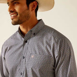 ARIAT TATUM MENS LONG SLEEVE SHIRT - DRESS BLUE [SZ:M]