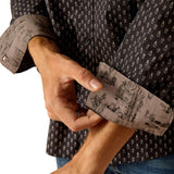 ARIAT MITCHELL MENS MODERN FIT LONG SLEEVE SHIRT - PHANTOM [SZ:S]
