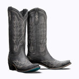 Lane Lexington Boots - Distressed Jet Black