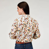 ROPER WOMENS FIVE STAR COLLECTION LONG SLEEVE SHIRT - FEATHER TOSS [SZ:XS]