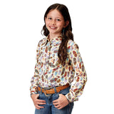 ROPER GIRLS FIVE STAR COLLECTION LONG SLEEVE SHIRT - FEATHER TOSS [SZ:XS]