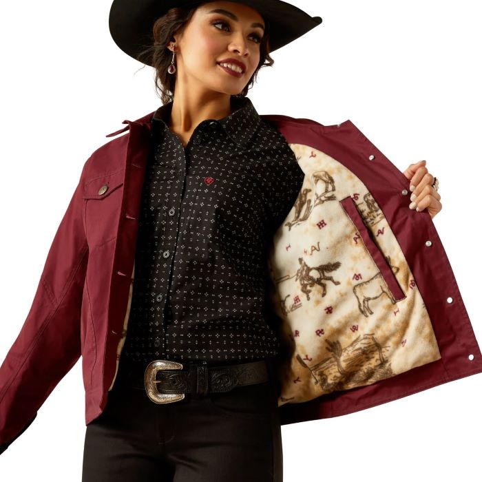 ARIAT GRIZZLY RANCHER WOMENS JACKET - TAWNY PORT [SZ:XS]