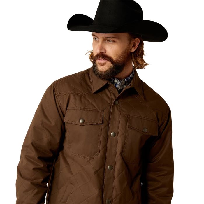 ARIAT GRIZZLY MENS SHIRT JACKET - DEMITASSE [SZ:S]