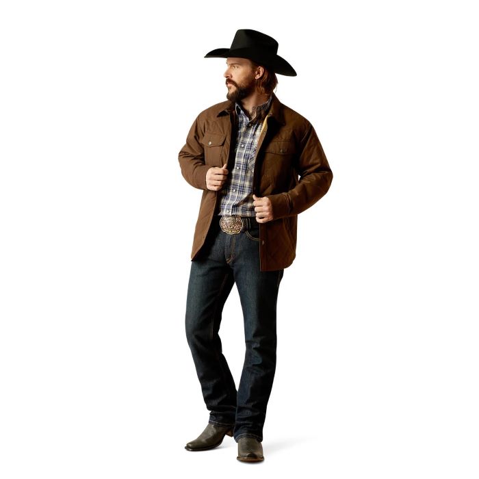 ARIAT GRIZZLY MENS SHIRT JACKET - DEMITASSE [SZ:S]