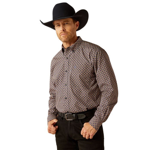 ARIAT CRAWFORD MENS LONG SLEEVE SHIRT - NAVY [SZ:M]
