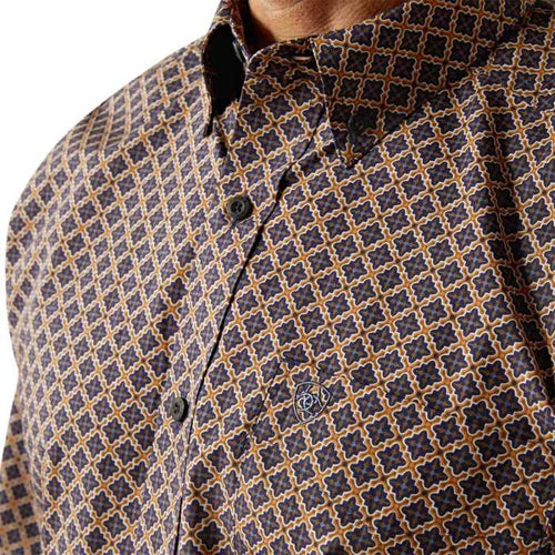 ARIAT CRAWFORD MENS LONG SLEEVE SHIRT - NAVY [SZ:M]