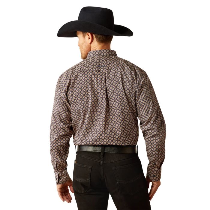 ARIAT CRAWFORD MENS LONG SLEEVE SHIRT - NAVY [SZ:M]
