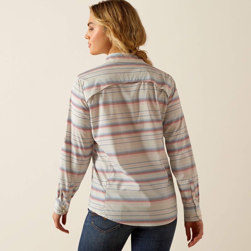 Ariat Womens Venttek Long Sleeve Shirt - Multi Stitch Stripe [sz:xs]