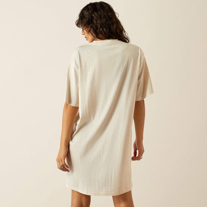 Ariat Wild Cowgirl Womens Tee Dress - Oatmeal [sz:s]