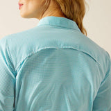 Ariat Womens Venttek Long Sleeve Shirt - Peacock Blue Check [sz:xs]