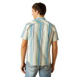 Ariat Hilton Mens Retro Snap Short Sleeve Shirt - Off White [sz:s]