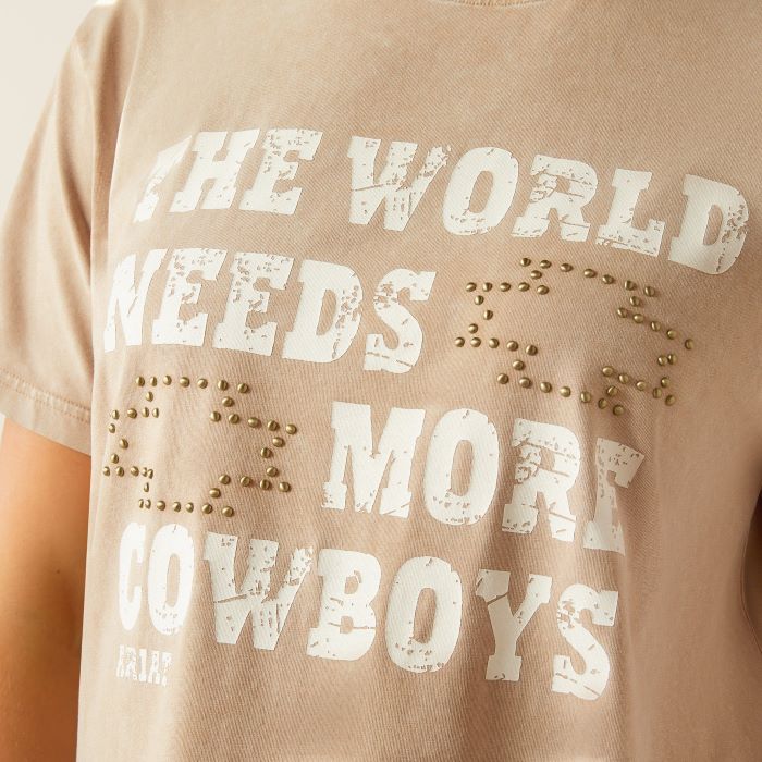 Ariat More Cowboys Womens Tee - White Pepper [sz:xs]