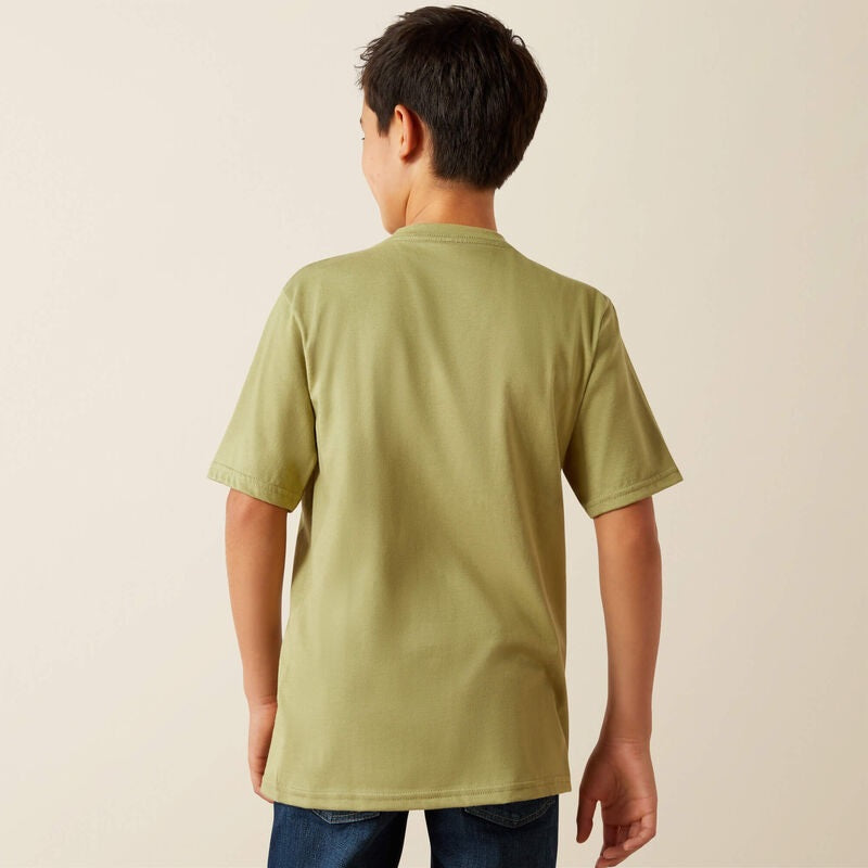 Ariat Oh Chute Boy Short Sleeved Tee - Tent Green [sz:xs]
