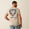 Ariat Sandstone Shield Mens Short Sleeve Tee - Brindle Heather [sz:m]