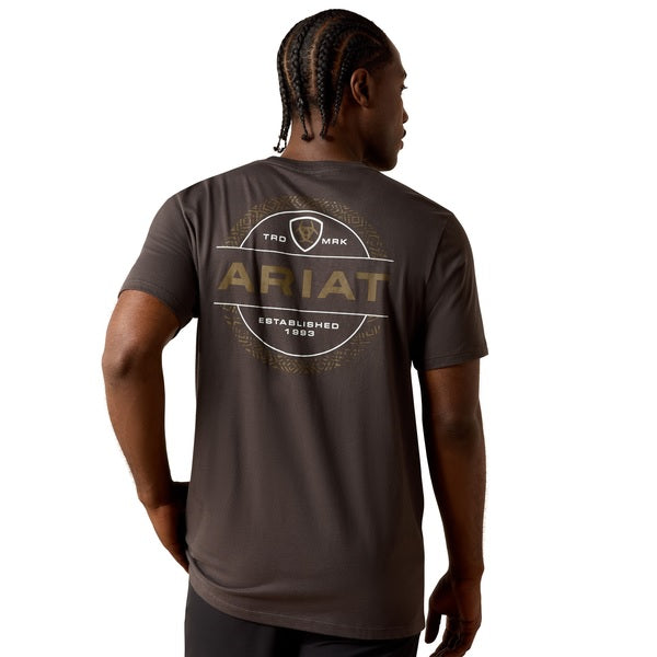 Ariat Southwest Wooden Reticle Short Sleeve Mens Tee - Vintage Black [sz:m]