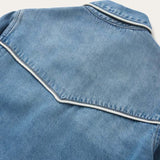 Stetson Piped Womens Denim Long Sleeve Shirt [sz:s]