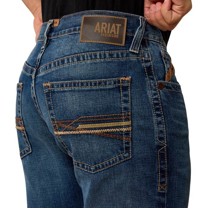 Ariat Mens M4 Thornton Relaxed 34" Boot Cut Jean - Heath [sz:30]