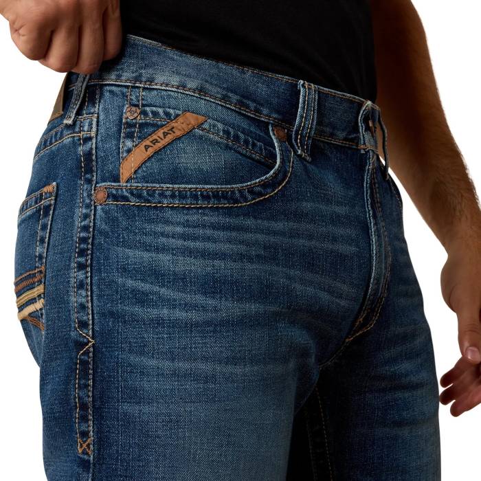 Ariat Mens M4 Thornton Relaxed 34" Boot Cut Jean - Heath [sz:30]