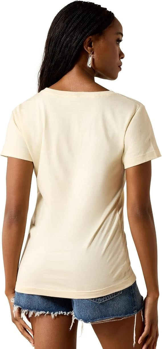 Ariat Steer Tomb Womens Short Sleeve Tee - Cream [sz:s]