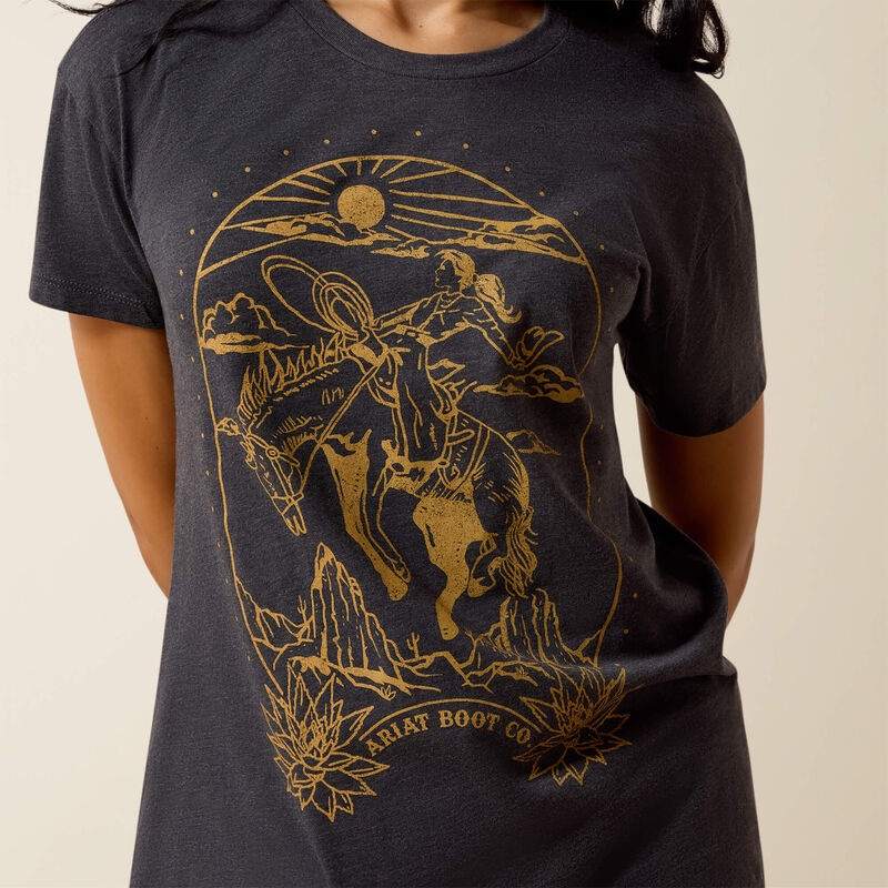 Ariat Tombstone Womens Tee - Smoke [sz:xs]