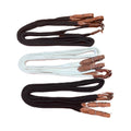 Reins Cotton Plaited Brass Buckle Red Centre - Black