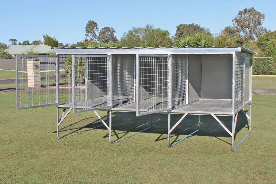 Dog Kennel 3 Bay Aussie Fpr Floor