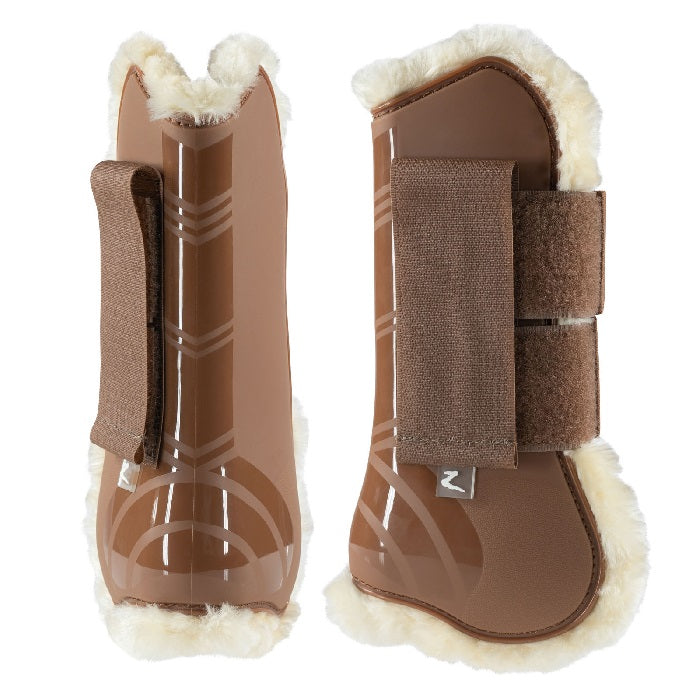 Horze Caliber Tendon Fetlock Boot Set Robe Brown
