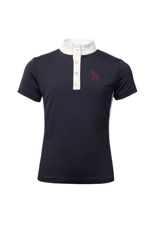 HORZE NYRA KIDS SHOW SHIRT - DARK NAVY [SZ:S]