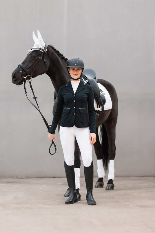 HORZE NOVA WOMENS SHOW JACKET - BLACK [SZ:EU 34/ AU 6]