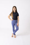 HORZE SUNA JUNIOR FULL GRIP TIGHTS - VELVET MORNING [SZ:120 (6)]