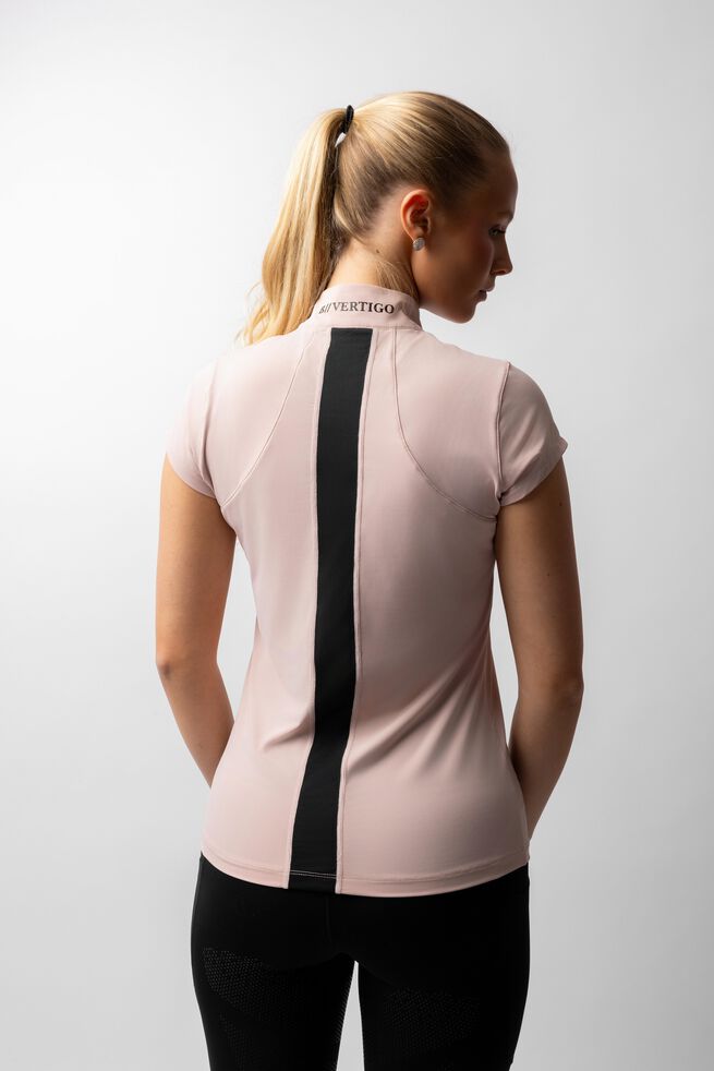 B Vertigo Joelle Short Sleeve Training Shirt - Sepia Rose [sz:32]