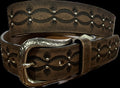 Roper Hand Sanded Womens Belt - Distressed Genuine Brown Leather