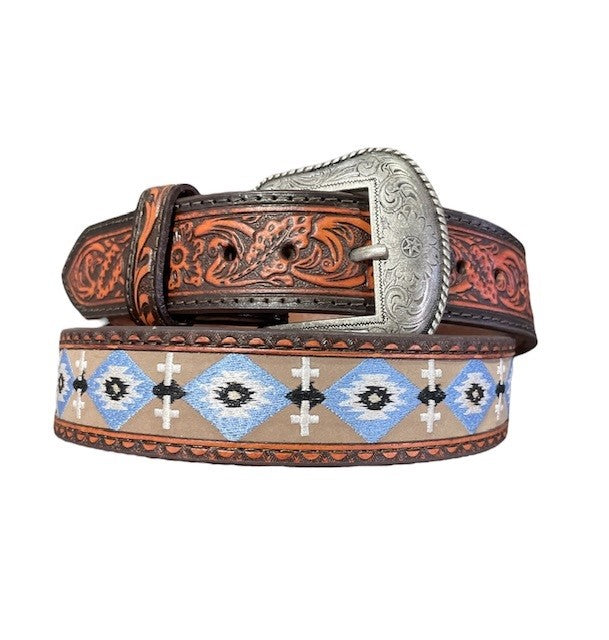 Roper Mens Belt - 1.5" Horse Blanket Design