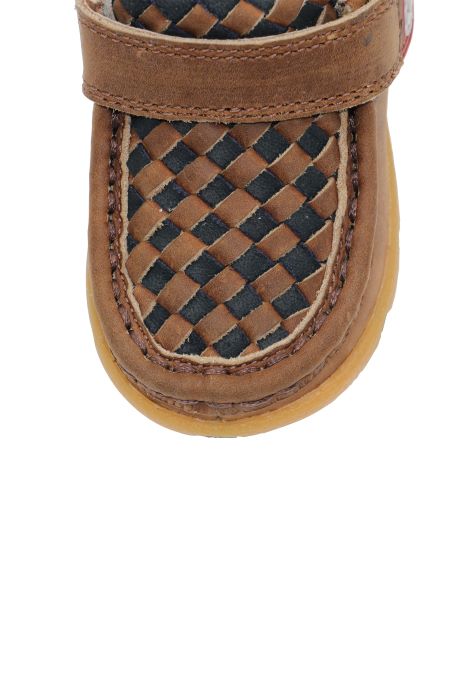 Twisted X Infants Weave Casual Mocs - Brown/black [sz:j02]