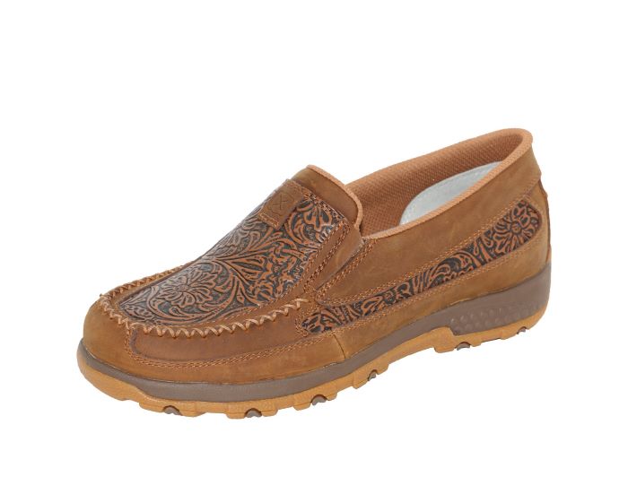 Twisted X Womens Tooled Cellstretch Slip On - Brown [sz:7.0]