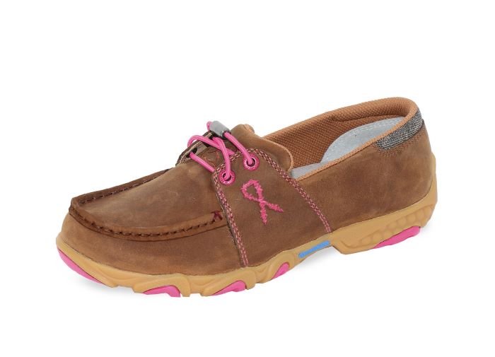 TWISTED X WOMENS CELLSTRETCH ELASTIC TIE - PECAN/ECO DUST/PINK [SZ:6.0]