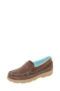 TWISTED X WOMENS CELLSTRETCH SLIP ON  - BROWN/AQUA [SZ:7.0]