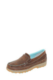 TWISTED X WOMENS CELLSTRETCH SLIP ON  - BROWN/AQUA [SZ:7.0]
