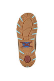 TWISTED X WOMENS CELLSTRETCH SLIP ON  - BROWN/AQUA [SZ:7.0]